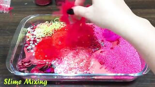 Series Red Watermelon Slime ! Mixing Random Things into CLEAR Slime! Satisfying Slime Videos #133