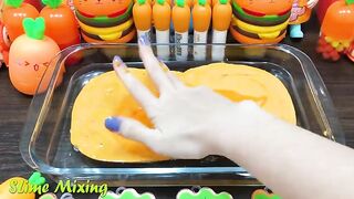 Series ORANGE CARRROT Slime ! Mixing Random Things into CLEAR Slime! Satisfying Slime Videos #125