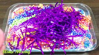 RAINBOW - Mixing Random Things into GLOSSY Slime ! SlimeSmoothie Satisfying Slime Videos #122