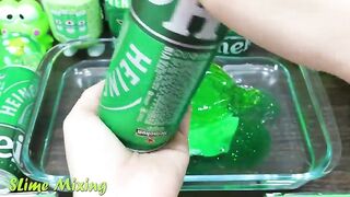 Series GREEN HEINEKEN Slime ! Mixing Random Things into GLOSSY Slime ! Satisfying Slime Videos #118