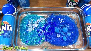 Series BLUE FANTA Slime ! Mixing Random Things into CLEAR Slime! Satisfying Slime Videos #115