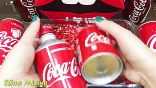 Series RED COCA COLA Slime ! Mixing Random Things into CLEAR Slime! Satisfying Slime Videos #109