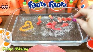 Series ORANGE FANTA Slime ! Mixing Random Things into CLEAR Slime! Satisfying Slime Videos #103