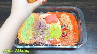 Halloween Slime - Mixing Random Things into Clear Slime | Slimesmoothie Satisfying Slime Videos #149