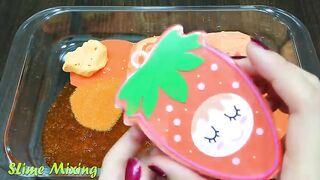 Halloween Orange Slime | Mixing Random Things into Slime | Slimesmoothie Satisfying Slime Videos 146