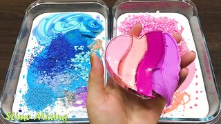 Special Series #27 PINK UNICORN vs BLUE MICKEY MOUSE !! Mixing Random Things into GLOSSY Slime