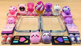 Special Series #26 PURPLE vs PINK | Mixing Random Things into Clear Slime ! Satisfying Slime Videos