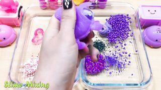 Special Series #26 PURPLE vs PINK | Mixing Random Things into Clear Slime ! Satisfying Slime Videos