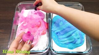 Special Series #23 DORAEMON and MICKEY MOUSE PINK vs BLUE  Mixing Random Things into Glossy Slime!