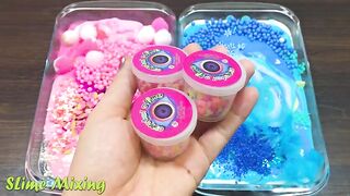 Special Series #23 DORAEMON and MICKEY MOUSE PINK vs BLUE  Mixing Random Things into Glossy Slime!