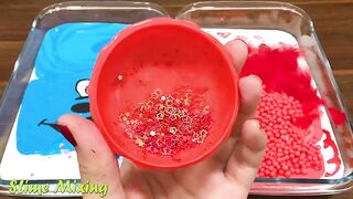 Special Series #15 BLUE MICKEY MOUSE vs RED HELLO KITTY | Mixing Random Things into GLOSSY Slime