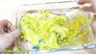 Special Series #14 YELLOW vs BLUE | Mixing Makeup Eyeshadow into Clear Slime! Satisfying Slime Video