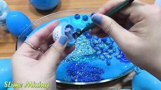 Special Series #6 BLUE Satisfying Slime | Mixing Random Things into Clear Slime | Slime Mixing