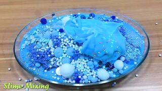 Special Series #6 BLUE Satisfying Slime | Mixing Random Things into Clear Slime | Slime Mixing
