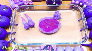 Special Series #5 PURPLE Satisfying Slime | Mixing Random Things into Clear Slime | Slime Mixing