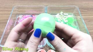 PINK vs GREEN | Mixing Makeup Eyeshadow into Clear Slime ! Special Series Satisfying Slime Videos #3