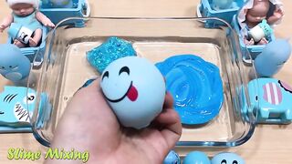 Special Series BLUE Satisfying Slime Videos #3| Mixing Random Things into Clear Slime | Slime Mixing