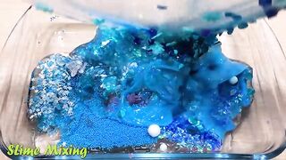 Special Series BLUE Satisfying Slime Videos #3| Mixing Random Things into Clear Slime | Slime Mixing