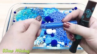 Special Series BLUE Satisfying Slime Videos #2 | Mixing Random Things into Slime | Slime Mixing