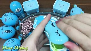 Special Series BLUE Satisfying Slime Videos | Mixing Random Things into Clear Slime | Slime Mixing