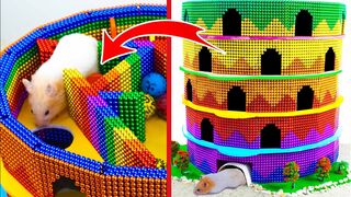 Amazing DIY 5 Level Maze For Hamsters From Magnetic Balls Satisfying | WOW Magnet