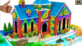 DIY - Build Miniature Villa House,  Pool For Goldfish, Turtle Pet From Magnetic Balls | WOW Magnet