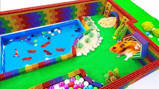 DIY - Build Undergound Swimming Pool, Playground For Hamster With Magnetic Balls (Satisfying)