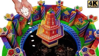 DIY Experiment - Build Underground Temple Experiment Coca Cola vs Mentos From Magnetic Balls