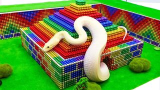 ASMR - Build Underground piramida Temple For Python With Magnetic Balls (Satisfying) - WOW Magnet