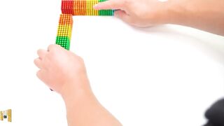 DIY How To Make Rainbow Color Blocks Geometry With Magnetic Balls | Magnetci Toy