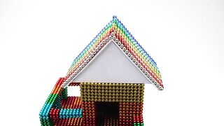 DIY How To Build Rainbow House with Pool From Magnetic Balls 4K (ASMR) Magnetic Toy