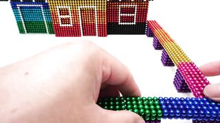 DIY - How To build Rainbow House With Swimming Pool from Magnetic Balls (ASMR) Magnetic Toy 4K