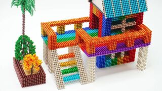 DIY How To Build A Rainbow House from Magnetic Balls (ASMR) 200% Satisfaction with Magnetic Toy