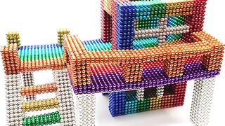 DIY How To Build A Rainbow House from Magnetic Balls (ASMR) 200% Satisfaction with Magnetic Toy