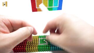 DIY How To Build Rainbow Gas Station With Magnetic Balls kinetic sand - ASMR - Magnetic Toy 4K