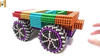 DIY How To Make Rainbow Jeep Car SUV with Magnetic Balls (ASMR)  | Magnetic Toy 4K