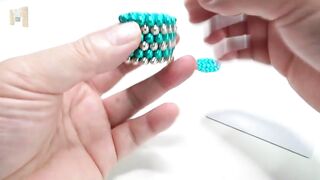 DIY How To Make 2 floors Rainbow Swimming Pool From Magnetic Balls Slime and Sand (ASMR) 4K