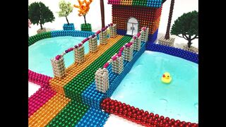 DIY - How To Make Rainbow House, Swimming Pool With Magnetic Balls And Slime | Magnetic Toy