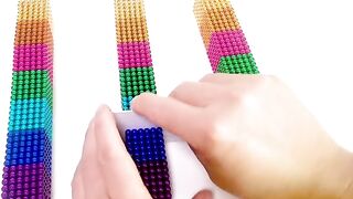 DIY - How To Made  Rainbow London Bridge with Magnetic balls (ASMR) Magnetic Toy