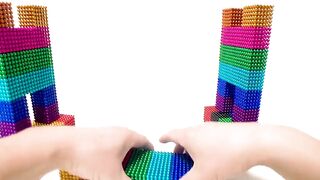 DIY - How To Made  Rainbow London Bridge with Magnetic balls (ASMR) Magnetic Toy