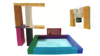 DIY How To Make a Natatorium Swimming pool with magnetic balls