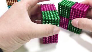 DIY How To Make color Cube with Magnetic balls | Magnetic Toy | ASMR