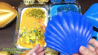 GOLD vs BLUE! Mixing Random into GLOSSY Slime ! Satisfying Slime Video #1238