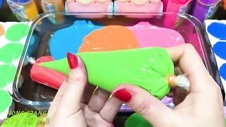 RELAXING With PIPING BAG! Mixing Random into GLOSSY Slime ! Satisfying Slime #1208