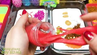 RAINBOW vs GOLD! Mixing Random into GLOSSY Slime ! Satisfying Slime Video #1206