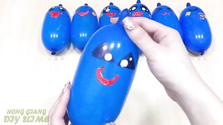BLUE BALLOONS  Making Slime with Funny Balloons - Satisfying Slime video #1204
