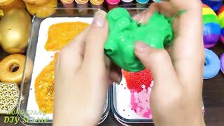 GOLD vs RAINBOW! Mixing Random into GLOSSY Slime ! Satisfying Slime Video #1198