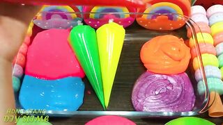 RELAXING With Piping Bag! Mixing Random into GLOSSY Slime ! Satisfying Slime #1195