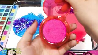 PINK vs BLUE! Mixing Random into GLOSSY Slime ! Satisfying Slime Video #1193