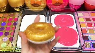 GOLD vs PINK! Mixing Random into GLOSSY Slime ! Satisfying Slime Video #1188